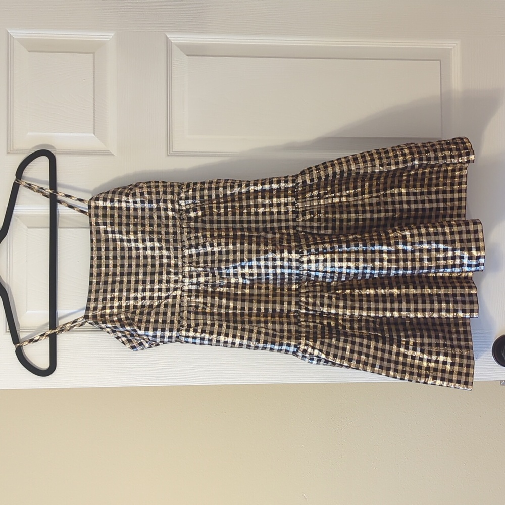 J crew gold and black dress, size 00